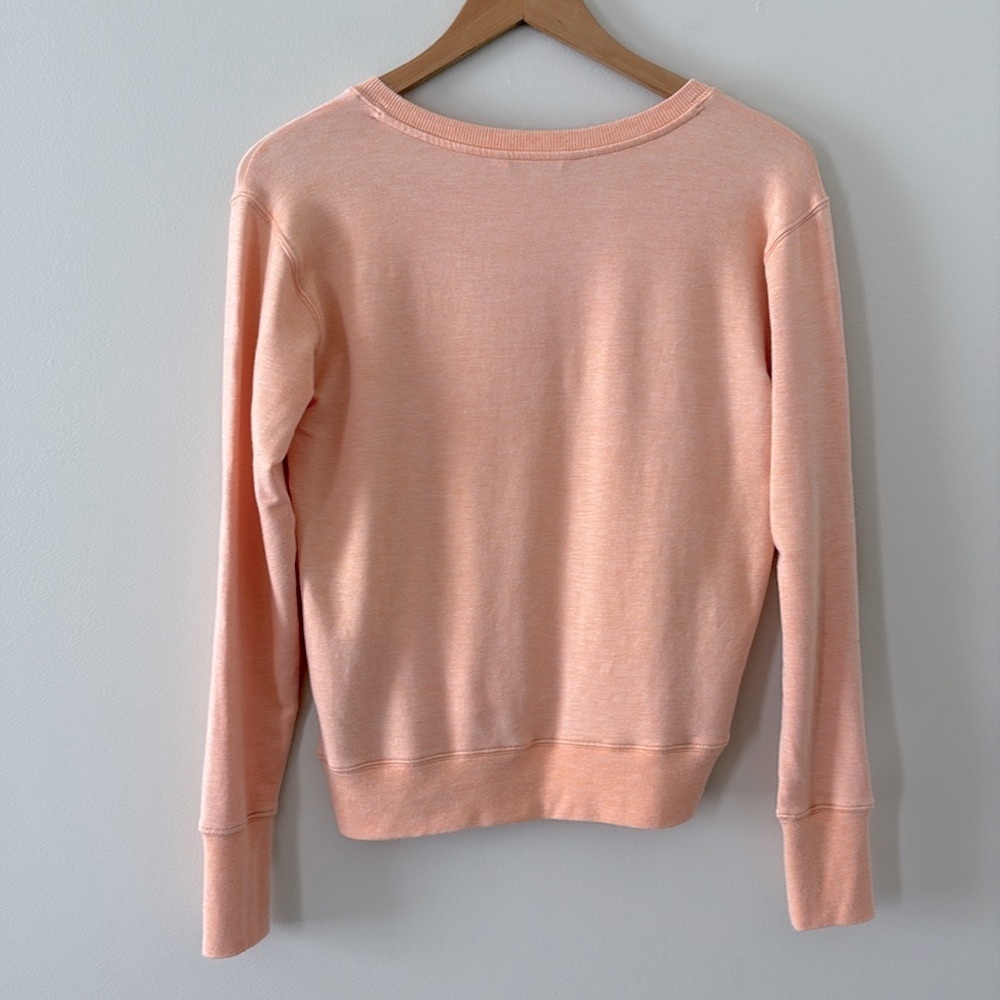 Athleta Sunrise V-Neck Sweatshirt Long‎ Sleeve Peach Heather Size XS - Picture 8 of 12